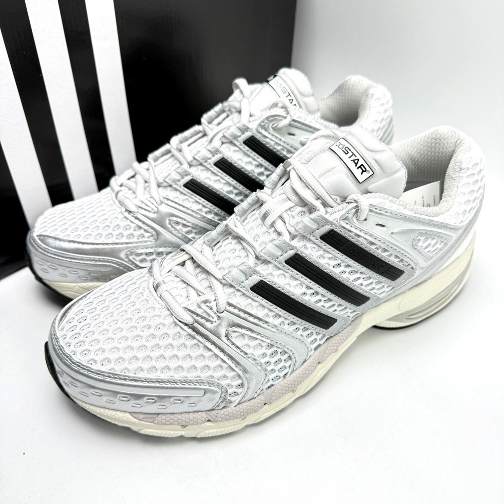 Adidas Adistar Control 5 W Running Shoes Womens 10 White Silver KJ8781 NEW